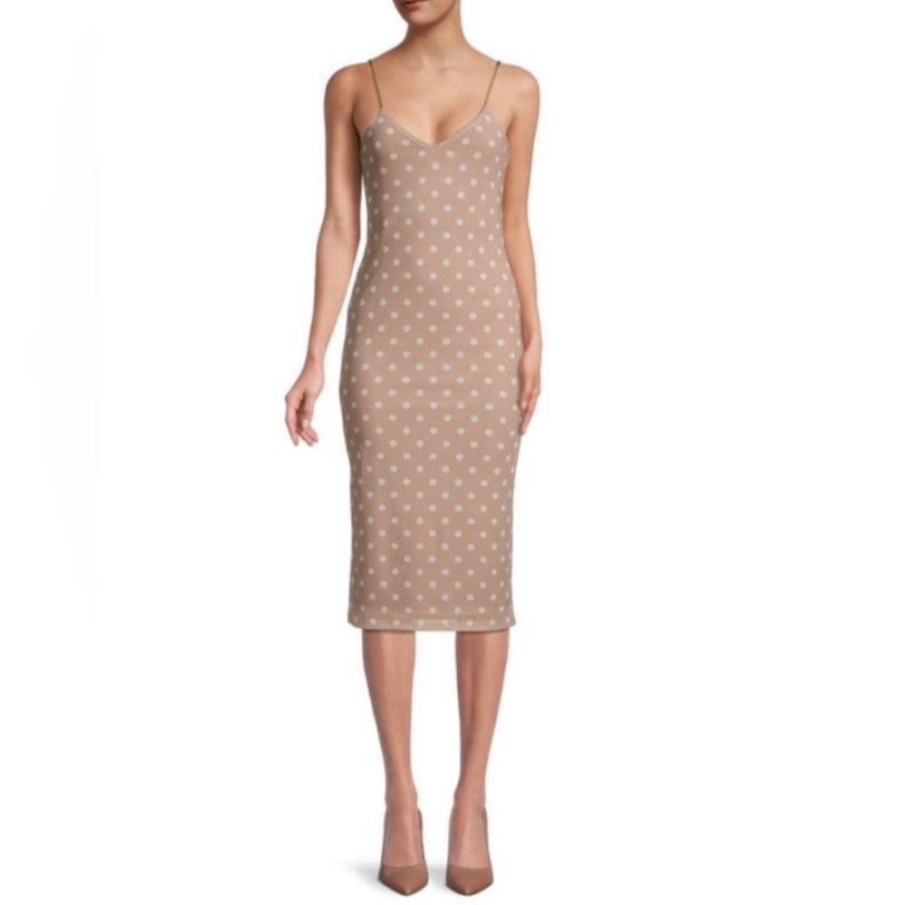 AFRM size xs sheer midi dress Polka dot worn once